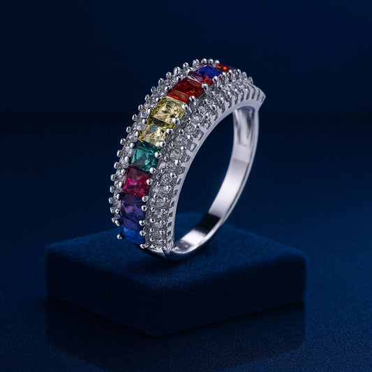 Prism Royale 925 Sterling Silver Baguette Ring