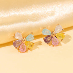 Rainbow Bloom Flower Shape Studs - Rukhmani