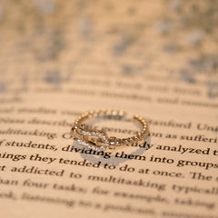 Fancy Adjustable Hook Like Gold Plated Diamond Rings