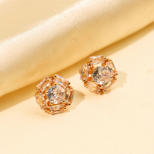 Round Shape Diamond Earrings Studs - Rukhmani