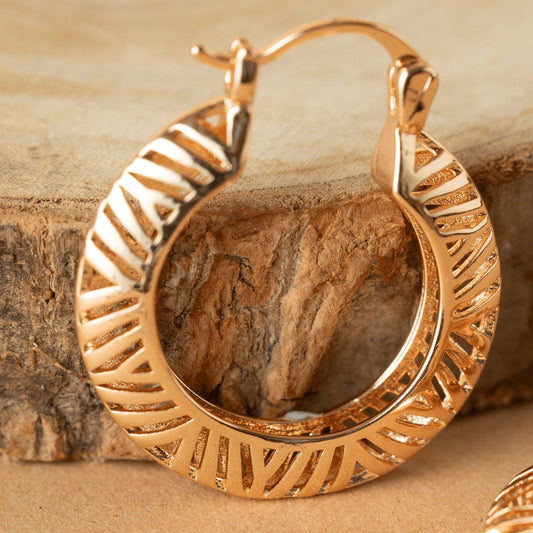 Trending Gold Plated Vintage Hoops Earrings - Rukhmani