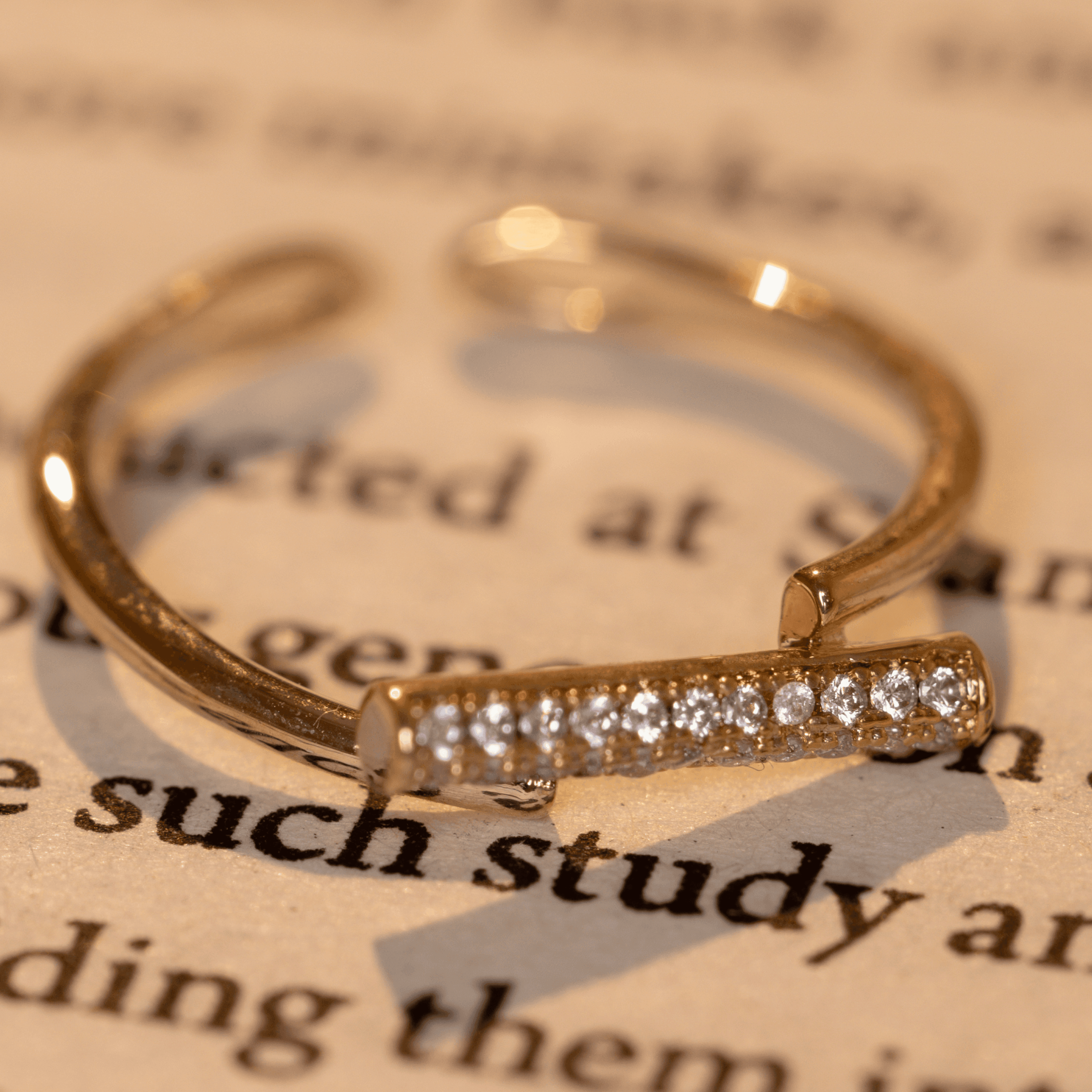 Antique Latest Design Fancy Gold Plated Diamond Rings - Rukhmani