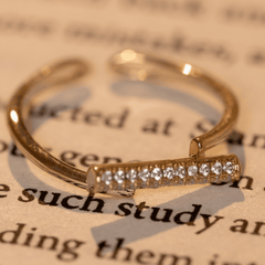 Antique Latest Design Fancy Gold Plated Diamond Rings - Rukhmani