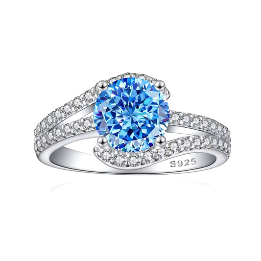925 Sterling Silver Bold Radiance Round Stone Ring