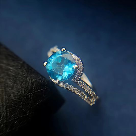 925 Sterling Silver Bold Radiance Round Stone Ring