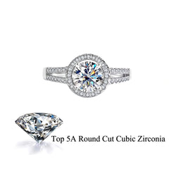 925 Sterling Silver Luxurious Bridal Wedding Ring for Women