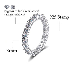 925 Sterling Silver Luxury Engagement Ring for Women