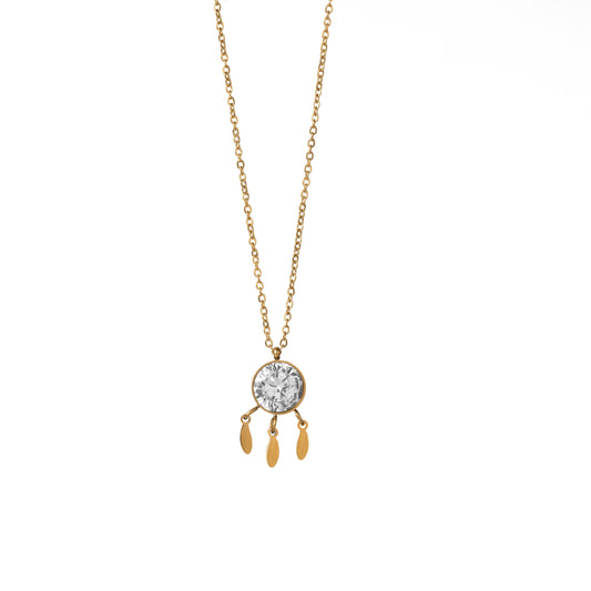 Dispore Drop Diamond Chain Pendant Necklace