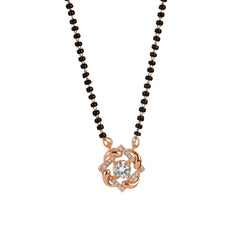 Premium Square Design Gold Polished Black Beads Short Mangalsutra