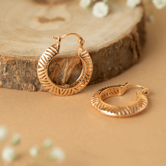Trending Gold Plated Vintage Hoops Earrings - Rukhmani