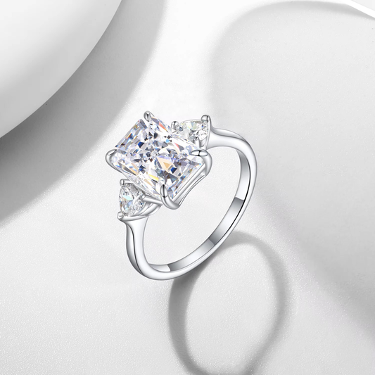 925 Sterling Silver Rectangle Statement Ring