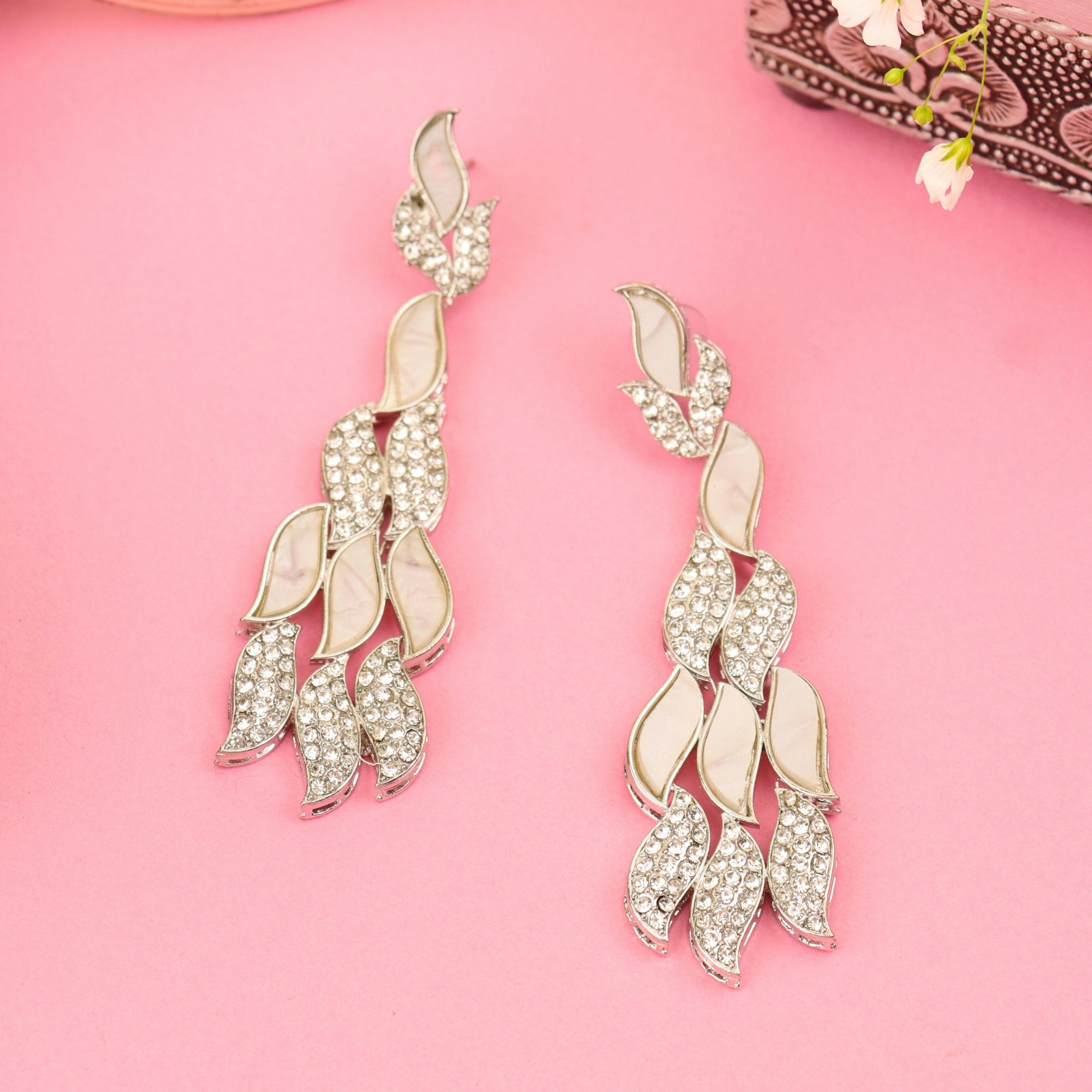 Silver Plated Sitara Diamond Jhumka - Rukhmani