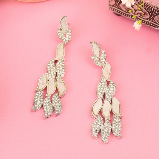 Silver Plated Sitara Diamond Jhumka - Rukhmani