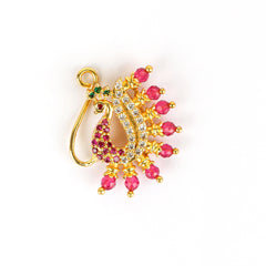 Authentic Red Stone Maharashtrian Nath - Rukhmani