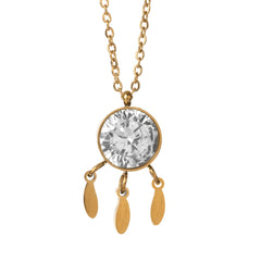 Dispore Drop Diamond Chain Pendant Necklace