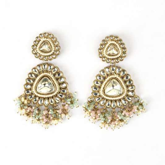 Fancy Diamond Heritage Polki Jhumkas - Rukhmani