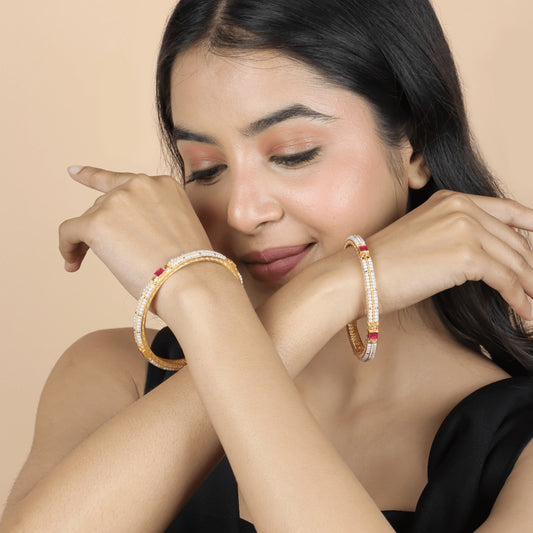 Gold Plated Maharashtrian Moti Fancy Design Bangles
