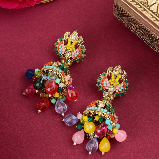 Phulwari Multicolor Jhumka - Rukhmani