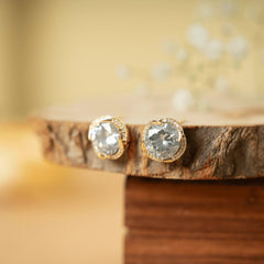 Fancy Trending Clear American Diamond Stud Earrings - Rukhmani