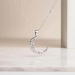 Crescent Moon Pendant in 925 Sterling Silver
