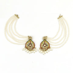 Mehfil jhumka with pearl Chain - Rukhmani
