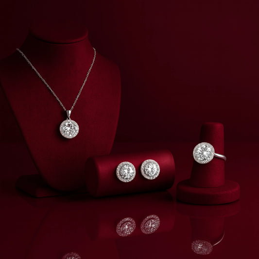 925 Sterling Silver Solitaire Sparkle Jewellery Set