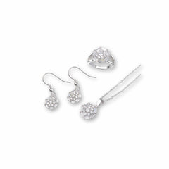 925 Sterling Silver Hexagon-Cut Jewellery Set