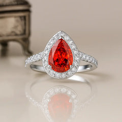 925 Sterling Silver Teardrop Elegance Pear Ring