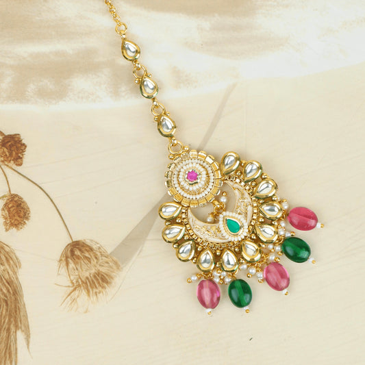 Majestic Kundan With Stone Rajwadi Mangtika