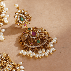 Rukhmani's Divine Grace Temple South Indian Necklace Set - Rukhmani