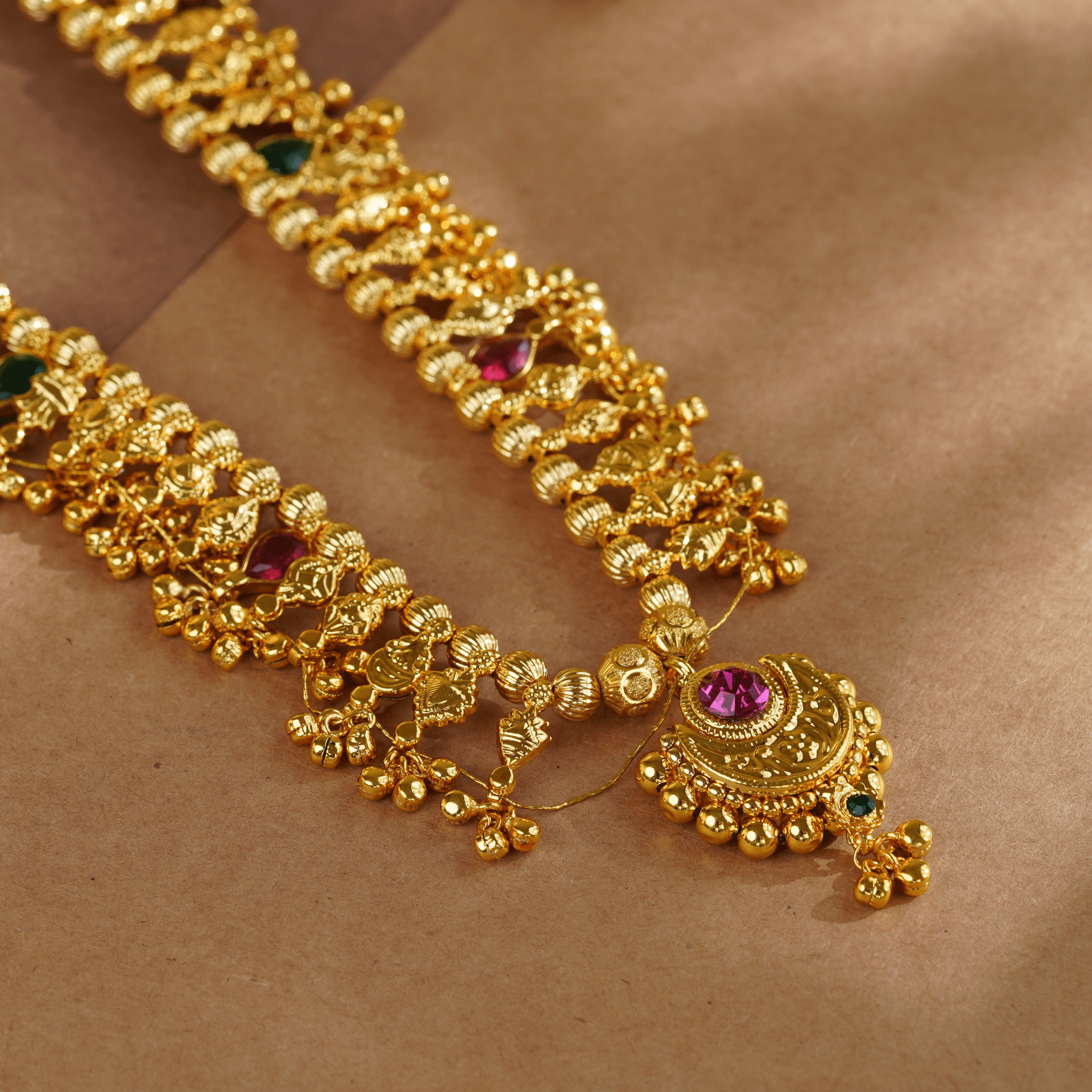 Rukhmani's Mystic Gold Plated Kolhapuri Saaj - Rukhmani