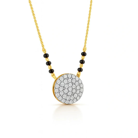Layered Sparkle Disc CZ Mangalsutra