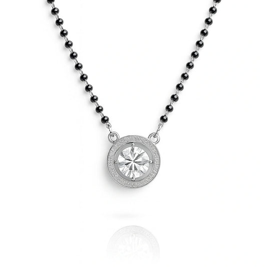 925 Premium CZ Mangalsutra | Rhodium Bridal Jewelry