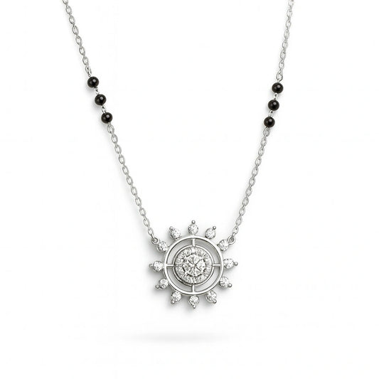 Floral Halo Diamond Mangalsutra