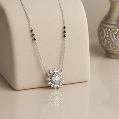 Floral Halo Diamond Mangalsutra