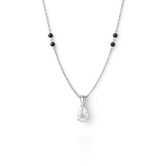 Silver Brilliant Round Drop Mangalsutra