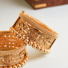 Gold plated South Indian bangle kada