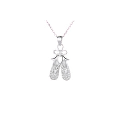 Ballet Shoes Pendant in 925 Sterling Silver