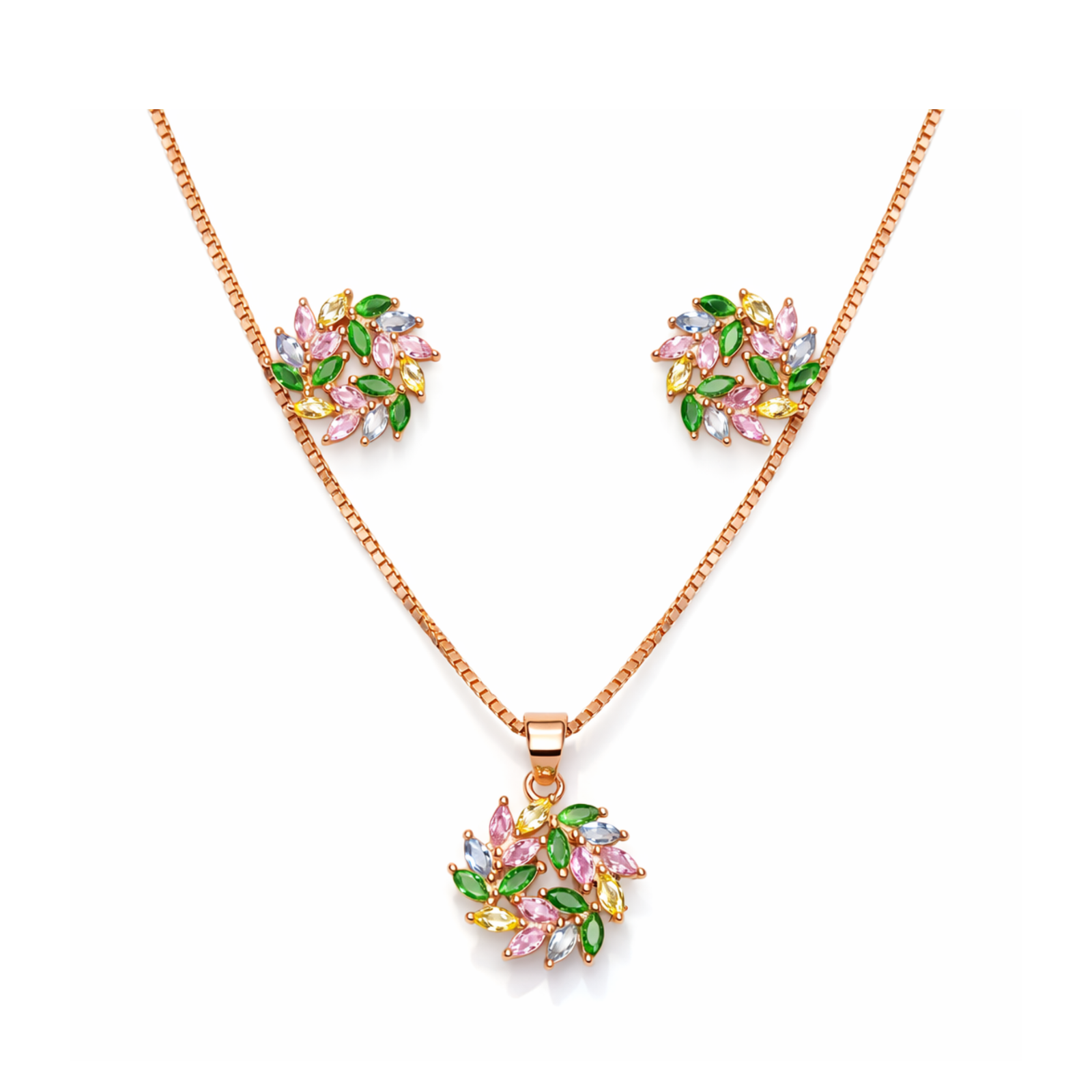 AAA+ EX CHAIN PENDANT WITH EARRING