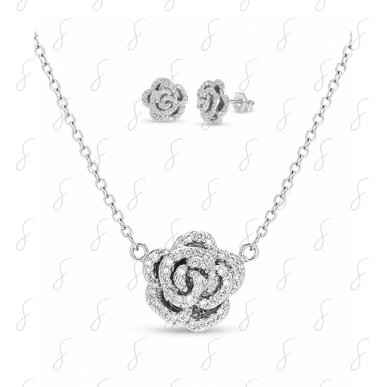 AAA+ EX CHAIN PENDANT WITH EARRING