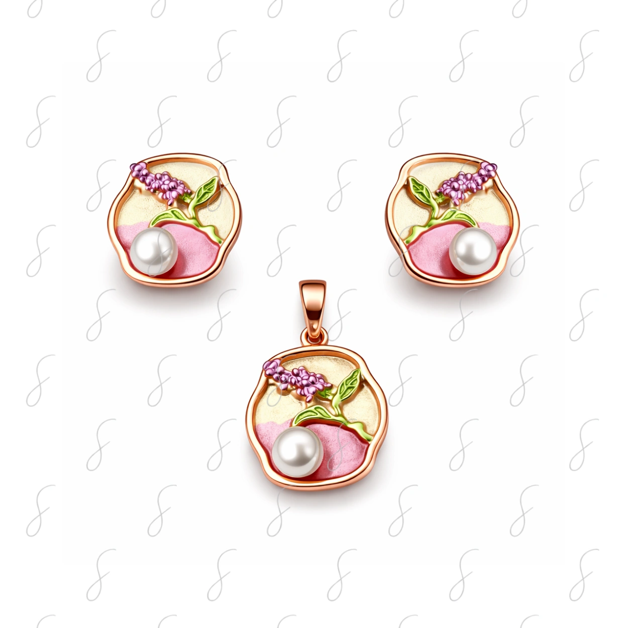 EX SPRING FLOWER PENDANT SET