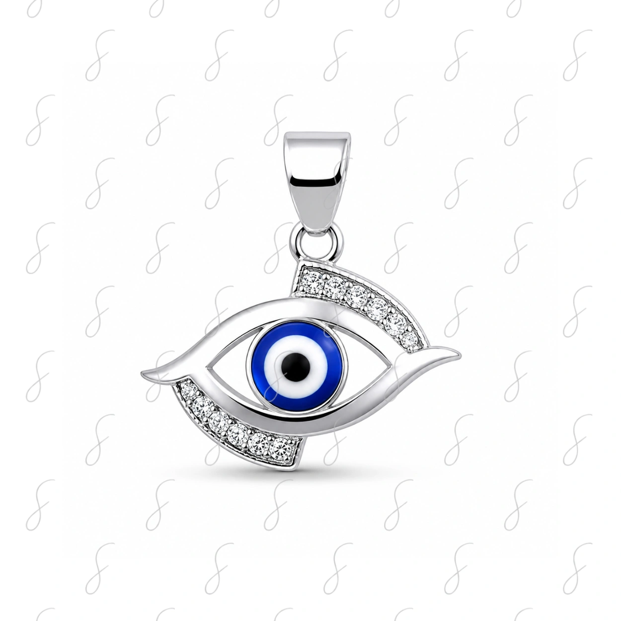 PRM ENAMEL CZ EVIL EYE PENDANT