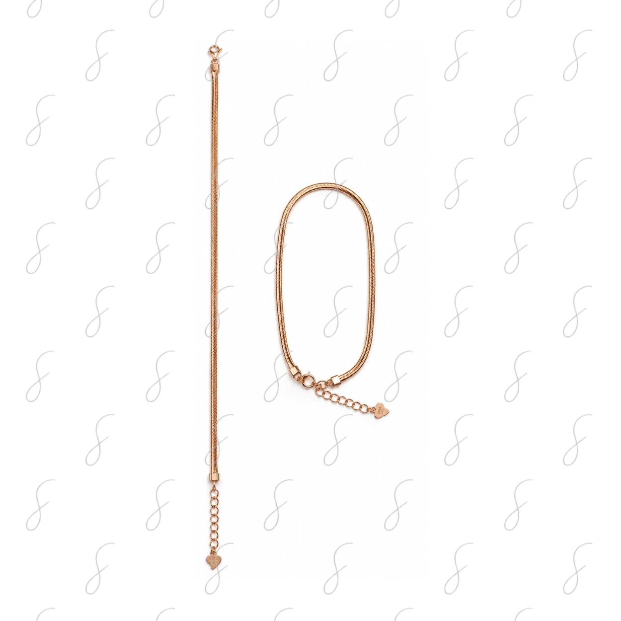 LT WT ULTRA FLEXIBLE FLAT SNAKE ANKLET