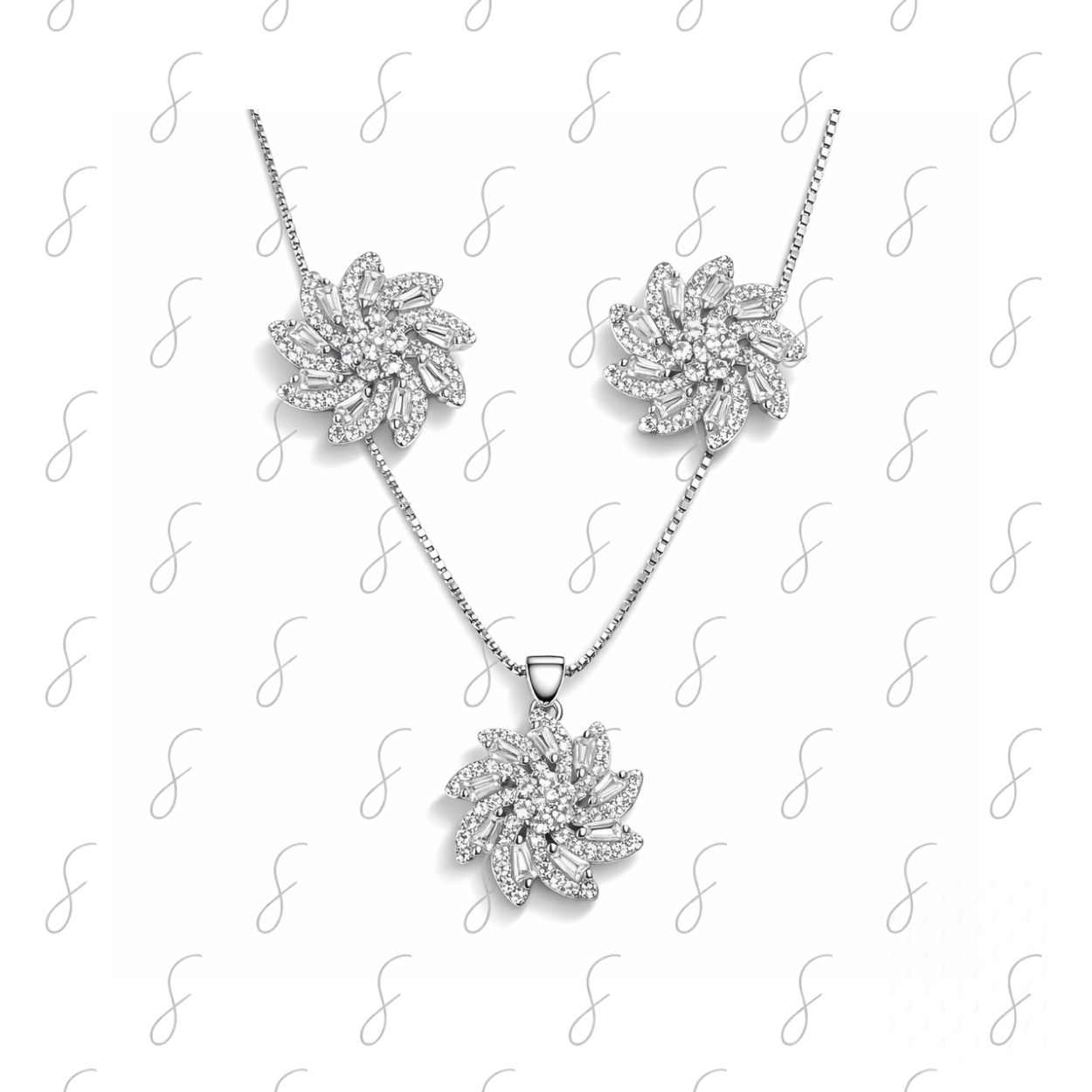 AAA+ EX CHAIN PENDANT WITH EARRING
