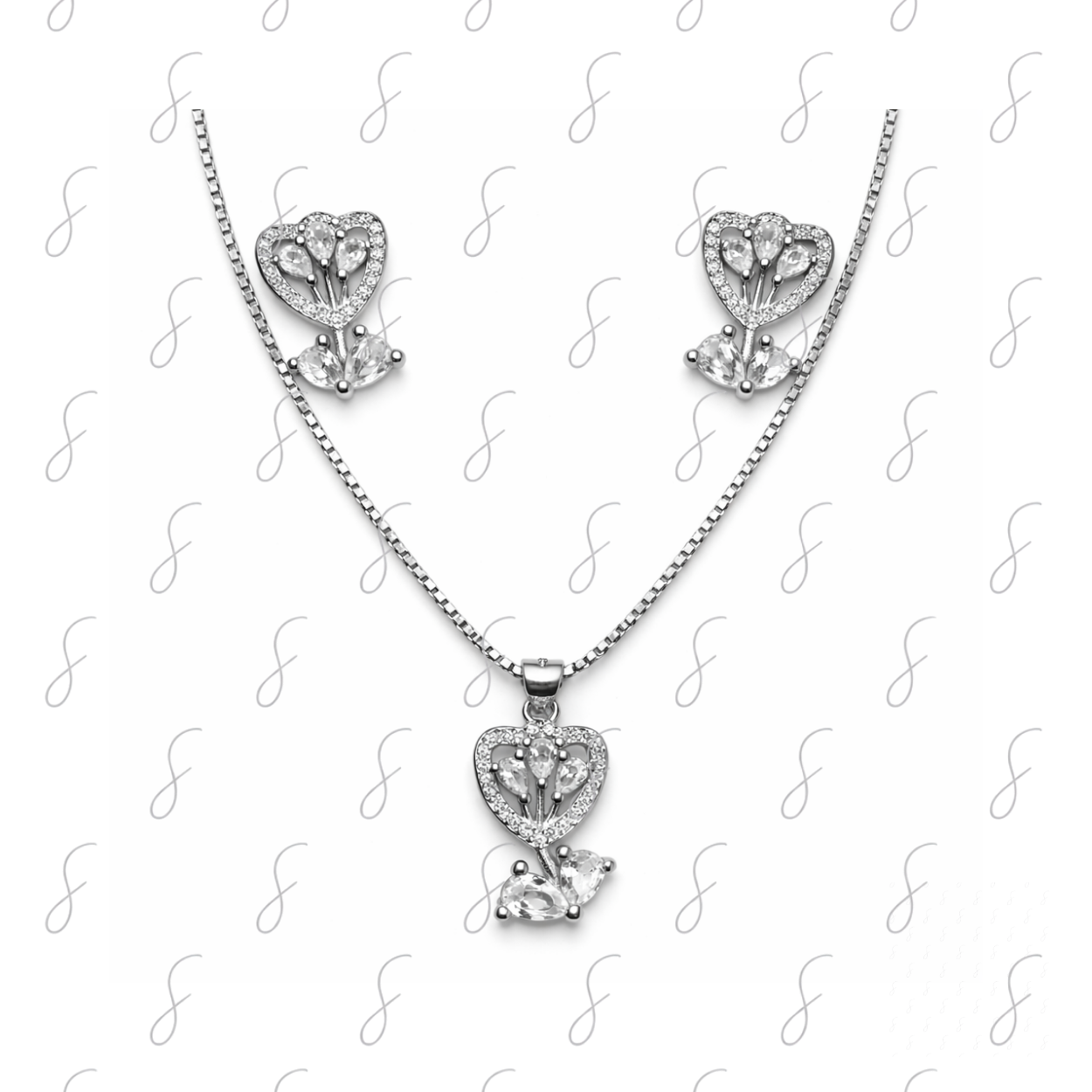 AAA+ EX CHAIN PENDANT WITH EARRING